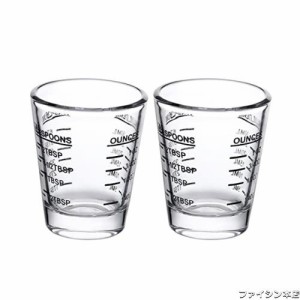 優品ネットショップ エスプレッソショットグラス 1oz/30ml 計量カップ 目盛り付き 厚み強化 耐熱ガラス製 お酒グラス ワイングラス エス