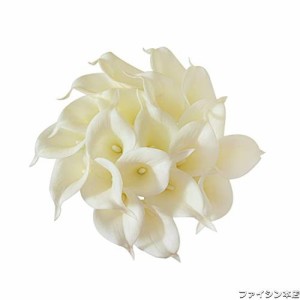 WillingYou カラーリリー 造花 20本 オランダカイウ シングル cally lily アレンジ 花束 結婚式 パーティー 様々な イベント 室内インテ