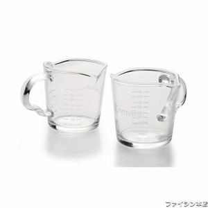 計量カップ 70ml/3OZ エスプレッソショットグラス ハンドル付き グラス ショットグラス 計量カップ 目盛り付き 厚み強化 耐熱ガラス製 お