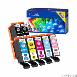 【LxTek】KAM-6CL-L 互換インクカートリッジ エプソン(Epson)用 KAM カメ インク 6色セット+黒1本(合計7本) 大容量/説明書付/残量表示/個