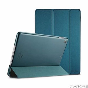 ProCase iPad 9/8/7 ケース (2021 2020 2019) 半透明バックカバー スマートカバー 軽量 三つ折りスタンド iPad 10.2” 対応 - ティール