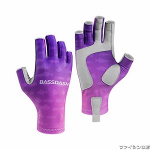 Bassdash(バスダッシュ) 釣り グローブ レディース UPF 50+ UVカット 釣り手袋 日焼け防止 速乾 3/4フィンガー フィッシンググローブ