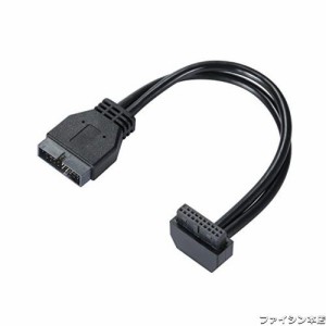 MZHOU SATA USB延長ケーブル-USB3.0マザーボード前面19ピンオス-メス延長ケーブル18cm高速接続（インターフェースは外側を向いています）