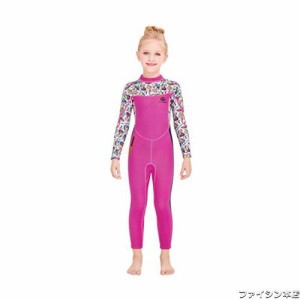 ウエットスーツ 子ども 2.5mm 一体式 ワンピース 女の子 フルスーツ スイムウェア キッズ用 日焼け防止 シュノーケリング サーフィンスー