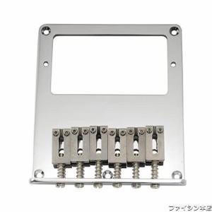 Musiclily Pro弦ピッチ10.8mm テレキャスターハムバッカーブリッジ 6WAYステンレススチールサドルTLエレキギター用、クローム