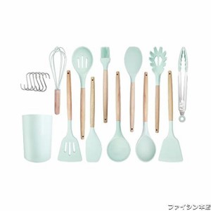 hiino kano キッチンツール セット 調理器具 製菓器具 台所用品 耐熱シリコン 木製ハンドル 食洗機対応 和洋中料理に適用 抗菌 傷つかな