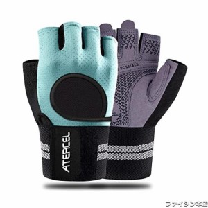 Atercel トレーニンググローブ 筋トレ グローブ スポーツグローブ リストフラップ付 ウェイトトレーニンググローブ 手首固定 滑り止め メ