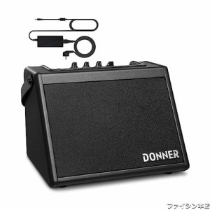 Donner アンプ 電子ドラム キーボード用 20W 外部 スピーカー 小型 ミニ ワイヤレス ブラック 日本語取扱説明書 DDA-20