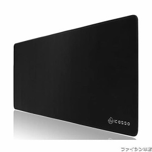 iCasso ゲーミングマウスパッド 大型 90x40cm おしゃれ デスクマット 耐水性 清潔しやすい ゴムベース ゲーム オフィス ホーム用 男女兼