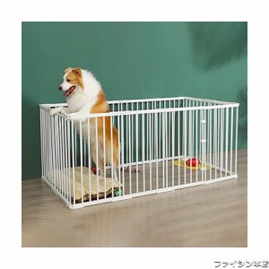 ペットサークル 犬 サークルケージ 小型 ペットフェンス ドア付き DIY ゲージ ペット柵 室内 ドッグサークル 12面 アウトドア 留守番 簡