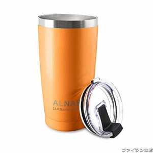 ALNAE タンブラー ふた付き600ml 真空断熱 魔法瓶 二重構造 マグカップ ステンレス コーヒーカップ コンビニマグ 大容量 ビール コーヒー