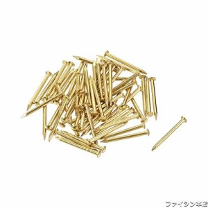 uxcell 小さな釘 小さい釘 ハードウェア真ちゅう釘 DIY木箱アクセサリー用 ブラストーン 1.5 mmx20 mm(DxL) 60個