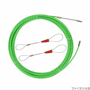 【LCYOUTH】通線 入線専用ワイヤー 通線工具 スチールワイヤー 通線 ロッド径 4.5mm (30m, グリーン)