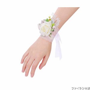 花嫁 花冠 花腕輪 レディース 女の子 おしゃれ 人造花 コサージュ 飾り花 花輪 手首飾り フラワー ブレスレット ウェディング小物 フラワ