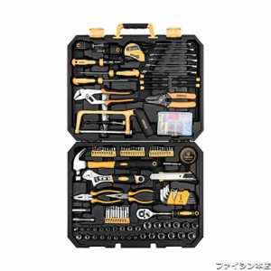 DEKO 198点組 工具セット ホームツールセット 家庭用 ツールセット 日曜大工 DIYセット 作業工具セット 家具の組み立て 住まいのメンテナ