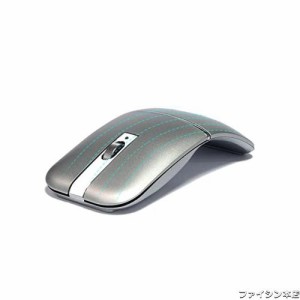 IPO 無線マウス 回転可能な円弧マウス 静音 3ボタン 小型 超薄型 軽量 ダブルマウス Bluetooth 充電式 高精度 アルミニウム合金 M9