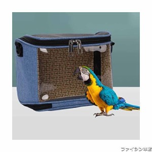 Emoi 小動物 キャリーバッグ チンチラ ハムスター ハリネズミ 透明窓付き 携帯バッグ 可愛い 無地 鳥 キャリーケージ 通気性 メッシュ お