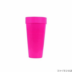 OUNONA 12ピース 割れないコップ プラスチックコップ ドリンクカップ パーティー 子供用 幼稚園 カラーコップ レッド 400ml 飲みカップ 