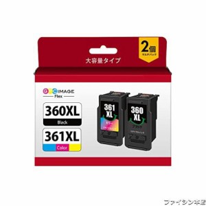 GPC Image Flex キャノン 用 インク 360 361 BC-360XL BC-361XL 純正大容量より35％アップ 360 361 インク BC-360(ブラック) + BC-361(3