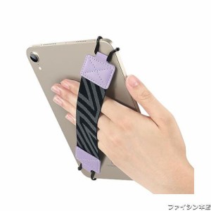 タブレットバンド Dadanism タブレット ハンドストラップ タブレット用ハンドバンド タブレットホルダー 片手持ち 落下防止 簡単脱着 6-8