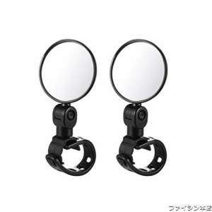 VANZACK 自転車用ミラー 自転車バックミラー 円形凸面？ 360度回転し 広視野角 自転車用品 2pcs