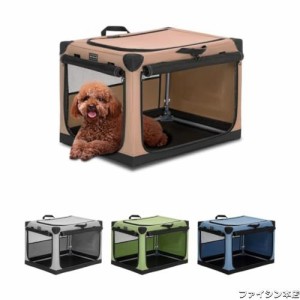 Petsfit 犬用ソフト 犬 クレート 中型犬 小型犬 猫 ペットハウス ペットケージ ペットキャリー 犬ケージ 折りたたみ式 ドライブ お出かけ