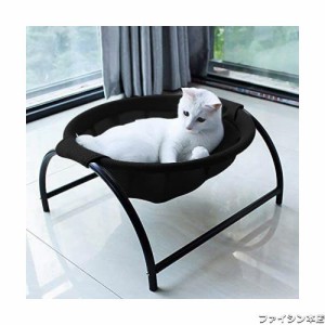 JUNSPOW 猫ベッド ペットハンモック 犬猫用ベッド 自立式 猫寝床 ネコベッド 猫用品 ペット用品 丸洗い 安定な構造 取り外し可能 通気性 