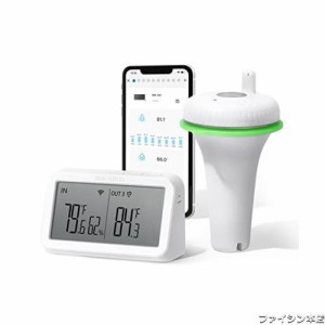 INKBIRD 風呂温度計 Wi-Fi水温計 浮かべる温度計 ワイヤレス水温計 + ハブ IBS-M2セット スマホで水温管理 大画面 9つセンサー接続可能 