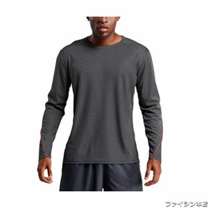 [Muxuryee] ラッシュガード メンズ 長袖 ドライtシャツ ロングスリーブ 水着 体型カバー 日焼け予防 水陸両用 冷感 吸汗速乾 59 BK XL