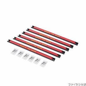 HFS(R) マグネットツールホルダー 磁力ホルダー 強力マグネット 工具差し 収納 磁気 壁掛け 磁気吸着 長さ45cm 6本セット