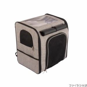 FUWAMIAO 猫 キャリー バッグ ペットキャリー リュック バッグ 小型犬 宇宙船 宇宙船型 通気性 大容量 折り畳み 通院 旅行 災害避難用 耐