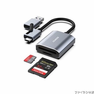 BENFEI SDメモリカードリーダー、USB Type-C/Type-AからSD/TF(Micro SD) カードリーダー OTG対応 高速転送 iPhone 15 Pro/Max, MacBook P