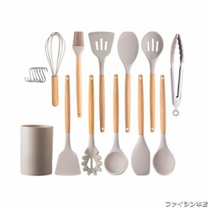 hiino kano キッチンツール セット 調理器具 12点セット 一人暮らし 台所用品 新居祝い 母の日プレゼント 耐熱 耐久性 木製ハンドル 和洋