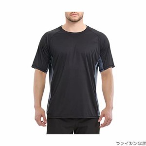 [Sillictor] ラッシュガード 半袖 メンズ ゆったり 冷感 ラッシュ tシャツ オーバーウェア 水着 大きいサイズ スポーツ スイム シャツ 夏