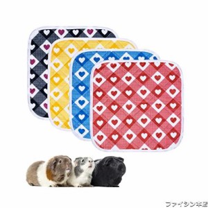 ペットシーツ 洗えるおしっこマット4枚セット（30*30cm） 犬 猫 モルモット うさぎ 小動物用ペットマット 吸水性 速乾性 床に染みず 滑り