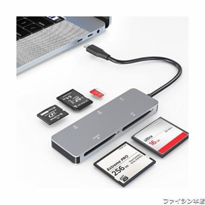 USB C CFast 2.0 カードリーダー、CFastカードリーダー、Type-C 3.0 5Gbs CFastメモリーカードアダプター、サンディスク、レキサー、トラ