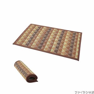 い草 玄関マット ござ ラグ マット 50x80cm ウレタン入り 厚手 ふっくら 滑り止め付き 裏貼り 和風 モダン おしゃれ 長方形 紋織り ブラ