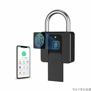 指紋 南京錠 大型 スマートロック APP解錠 指紋認証 鍵 宅配ポスト用南京錠 郵便ポスト 電池残量の表示 盗難防止 オフィス 学校 スマート