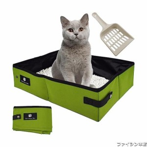 Athvcht ポータブル 猫トイレ 45×35×13cm 猫トイレ 本体 折り畳み 猫 防災 避難用 車載にも適用 収納可能 消臭 猫・小型犬用【軽量/コ