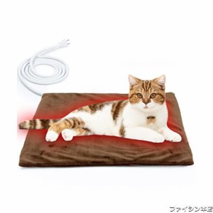 ペット用ホットカーペット 猫ヒーターマット 犬電気マット 50*40cm 過熱保護 暖房器具 暖かい 寒さ対策 ネコ 犬用マット 猫用