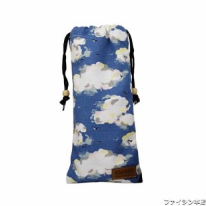 s.lemonバレエ シューズ 袋，キャンバスバレエ シューズ 入れ 巾着 Blue Cloud