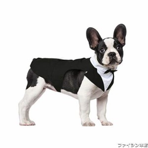 Kuoser 犬 服 洋服 タキシード 蝶ネクタイ セット 犬の服 中型犬大型犬 チワワ 犬用服 ペット服 おしゃれ 柴犬 ダックス フレンチブルド