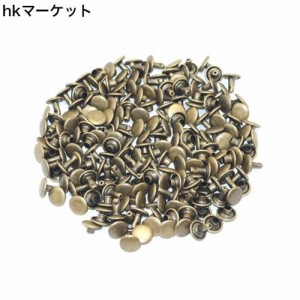 金具屋さん.com 両面カシメ 大 足並 頭9mm 足9mm アンティークゴールド 100個セット