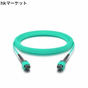 10Gtek 光ファイバーケーブル MPO-MPO OM3 マルチモード 光パッチケーブル 8芯 QSFP+モジュール用 宅内光配線コード 光ケーブル 5m