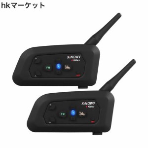 Mihono 4Riders Interphone バイク用 インカム V4 ツーリング対応 4人同時通話可能 FMラジオ 音楽 IP65防水 ブルートゥース インターコム