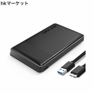 Wavlink 2.5インチUSB 3.0ハードドライブディスクHDD外部エンクロージャケース9.5mm 7mm 2.5”SATA HDDおよびSSDに対応、 USB 3.0ケーブ