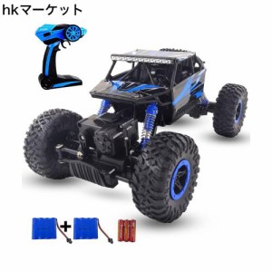 ラジコンカー RCカー 2つのバッテリー 付 2.4GHZ 4WD オフロードリモコンカー ラジコンオフロード 四駆 電動オフロードバギー バギー 男