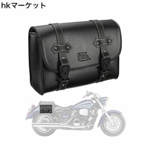 KEMIMOTO バイク サイドバッグ 小物入れ バイク バイク ツールバッグ 汎用バッグ 工具入れ バイク 高級レザー ブラック