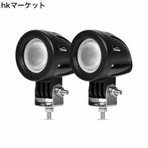 LEDワークライト,AutoGo LED作業灯 10W 広角タイプ CREE製スポット 10-30VDC対応(12V/24V兼用) バイク オートバイ用 防塵 防水作業灯 簡