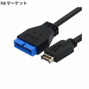 Cablecc USB 3.1 フロントパネルヘッダー USB 3.0 20ピンヘッダー延長ケーブル 20cm ASUS マザーボード用